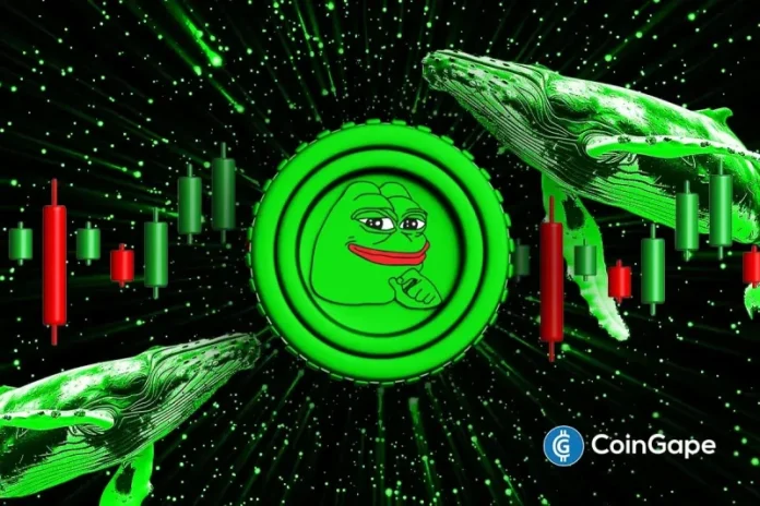 The Pepe Coin price has drawn renewed attention as analysts and whales hint at growing confidence in its long-term recovery. Accumulation across major wallets continues, reflecting investor conviction despite temporary price corrections. Meanwhile, an analyst pointed to technical setups suggesting the token could be approaching a crucial turning point. On-chain data and market sentiment both
The post <a href="https://coingape.com/markets/analyst-foresees-a-parabolic-rally-for-pepe-coin-price-as-whale-accumulation-intensifies/">Analyst Foresees a Parabolic Rally for Pepe Coin Price as Whale Accumulation Intensifies</a> appeared first on <a href="https://coingape.com/">CoinGape</a>.