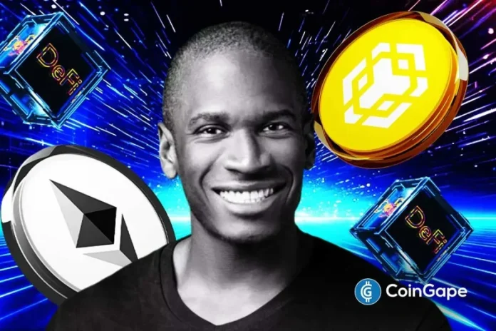 Arthur Hayes, a legendary trader and BitMEX co-founder, has made a bold move, sparking a heated debate in the Ethereum ecosystem. Signalling a strategic shift towards yield-focused DeFi tokens, Hayes has moved 682 ETH into Binance. Considering his recent moves, Arthur Hayes’ latest ETH transfer is seen as part of his larger strategy to sell
The post <a href="https://coingape.com/arthur-hayes-moves-another-682-eth-to-binance-a-big-bet-on-defi/">Arthur Hayes Moves Another 682 ETH To Binance: A Big Bet on DeFi?</a> appeared first on <a href="https://coingape.com/">CoinGape</a>.