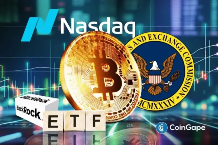 Nasdaq has officially filed to list and trade BlackRock iShares Bitcoin Premium Income ETF with the U.S. Securities and Exchange Commission (SEC). This premium income ETF by the world’s largest asset manager BlackRock aims to provide a yield to investors from Bitcoin-linked strategies. BlackRock Bitcoin Premium Income ETF to List on Nasdaq Nasdaq proposes to
The post <a href="https://coingape.com/nasdaq-files-with-us-sec-to-list-blackrock-bitcoin-premium-income-etf/">BREAKING: Nasdaq Files with US SEC to List BlackRock Bitcoin Premium Income ETF</a> appeared first on <a href="https://coingape.com/">CoinGape</a>.
