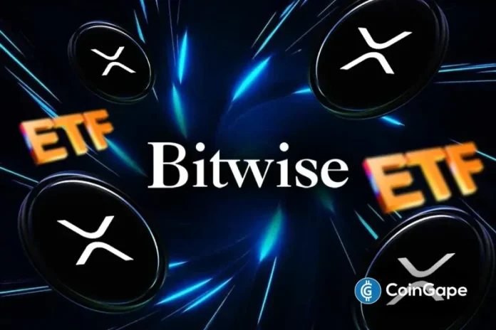 Bitwise’s XRP ETF could be set to launch in the coming weeks after the firm filed what experts are calling its “final amendment” with the U.S. Securities and Exchange Commission (SEC). Bitwise Finalizes Key Details for XRP ETF Approval In its latest submission, Amendment No. 4, Bitwise added two details often seen just before an
The post <a href="https://coingape.com/bitwise-xrp-etf-moves-closer-to-launch-as-firm-submits-final-s-1-filing/">Bitwise XRP ETF Moves Closer to Launch as Firm Submits Final S-1 Filing</a> appeared first on <a href="https://coingape.com/">CoinGape</a>.