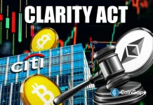 Breaking: Citigroup Cuts Bitcoin and Ethereum Price Targets amid CLARITY Act Delays