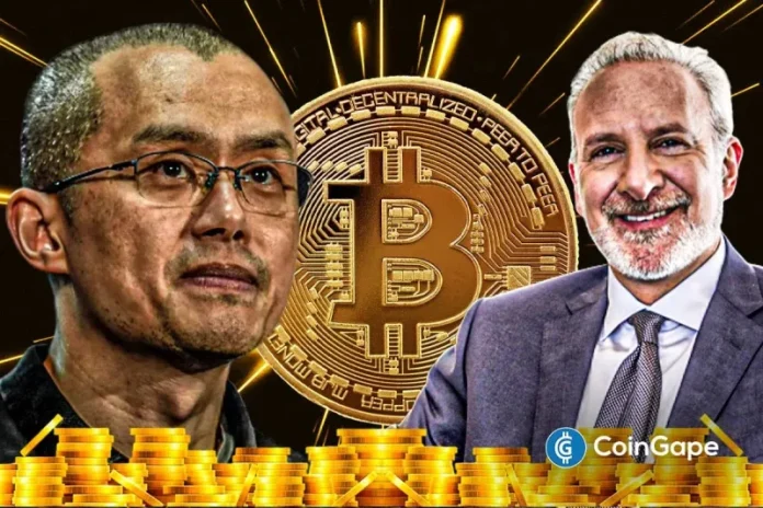 Binance founder Changpeng “CZ” Zhao and renowned economist Peter Schiff finally had their much-anticipated Bitcoin vs. gold debate. CZ made his case for BTC on grounds such as verifiability, utility, scarcity, and performance over the years. CZ and Peter Schiff Debate On Bitcoin vs. Gold During their debate at the Binance Blockchain Week, the Binance
The post <a href="https://coingape.com/cz-vs-peter-schiff-binance-founder-argues-bitcoin-beats-gold-on-these-grounds/">CZ vs. Peter Schiff: Binance Founder Argues Bitcoin Beats Gold on Verifiability, Utility and Scarcity</a> appeared first on <a href="https://coingape.com/">CoinGape</a>.