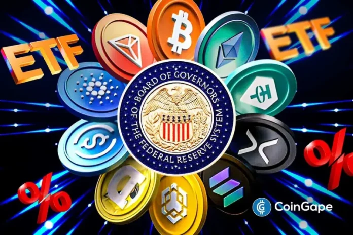 Crypto ETFs record nearly $1 billion in weekly inflows. This marks one of the strongest performances since mid-year. The move comes as traders brace for a potential Fed Rate Cut this week. Massive Inflows Into Crypto ETFs as Confidence Returns According to the latest report from CoinShares, digital asset investment products attracted $921 million in
The post <a href="https://coingape.com/crypto-etfs-attract-1b-in-fresh-capital-ahead-of-expected-fed-rate-cut-this-week/">Crypto ETFs Attract $1B in Fresh Capital Ahead of Expected Fed Rate Cut This Week</a> appeared first on <a href="https://coingape.com/">CoinGape</a>.