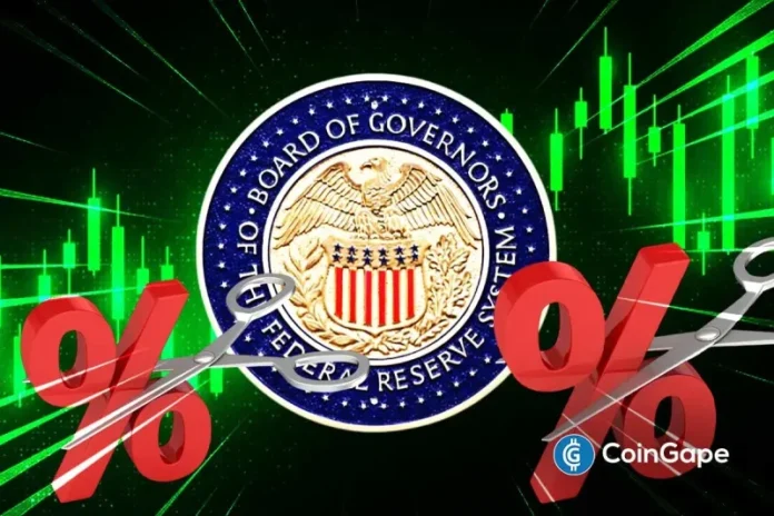 A December Fed rate cut is looking more uncertain as traders begin to reduce their bets on the FOMC lowering rates by another 25 basis points (bps) next month. Bitcoin and the broader crypto market have continued to trade sideways amid uncertainty about the FOMC’s next move. December Rate Cut Odds Fall To New Low
The post <a href="https://coingape.com/december-rate-cut-odds-fall-as-fed-officials-remain-cautious-over-rising-inflation/">December Rate Cut Odds Fall As Fed Officials Remain Cautious Over Rising Inflation</a> appeared first on <a href="https://coingape.com/">CoinGape</a>.