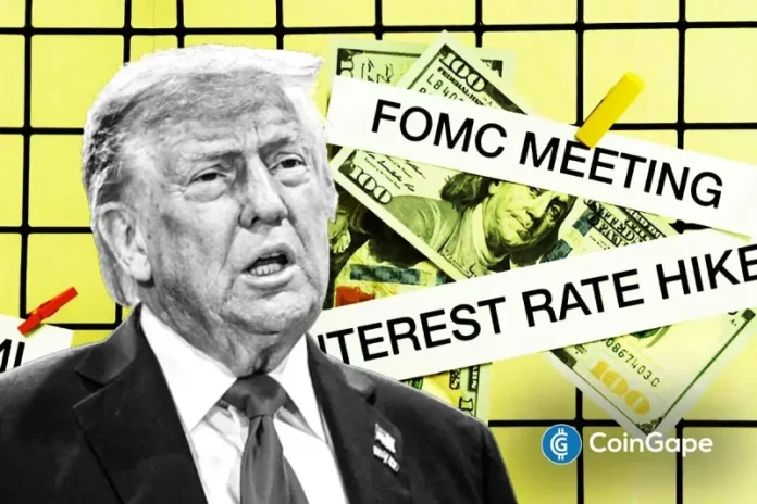 U.S. President Donald Trump is again pushing for a Fed rate cut ahead of the September FOMC meeting. With the committee likely to lower interest rates, the focus is now on the magnitude of the cut, although a 25 basis points (bps) cut is the most likely for now. Trump Cites Prediction Of A 100
The post <a href="https://coingape.com/donald-trump-floats-100-bps-rate-cut-ahead-of-fomc-meeting/">Donald Trump Floats 100 BPS Rate Cut Ahead of FOMC Meeting</a> appeared first on <a href="https://coingape.com/">CoinGape</a>.