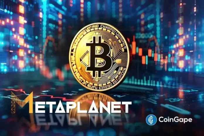 The Metaplanet stock rallied by a strong 17% on Wednesday, September 10, in a healthy trend reversal after a 26% correction last month. This rally comes after Bitcoin treasury firm Nakamoto Holdings announced a $30 million investment in Metaplanet. Asia’s largest Bitcoin holding public firm has also raised $1.4 billion for additional BTC purchases. Metaplanet
The post <a href="https://coingape.com/metaplanet-stock-shoots-17-after-30m-investment-from-bitcoin-treasury-firm/">Metaplanet Stock Shoots 17% After $30M Investment from Bitcoin Treasury Firm</a> appeared first on <a href="https://coingape.com/">CoinGape</a>.