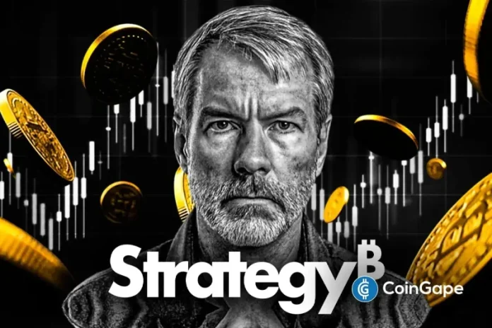 Michael Saylor’s Strategy has resumed its weekly Bitcoin purchase after a one-week break. This latest purchase comes amid a crypto market dip, during which BTC erased all its gains from the start of the month. ‘ Strategy Acquires 220 BTC for $27.2 Million In a press release, the company announced that it had acquired 220 BTC
The post <a href="https://coingape.com/michael-saylors-strategy-adds-220-bitcoin-amid-crypto-market-dip/">Breaking: Michael Saylor’s Strategy Adds 220 Bitcoin Amid Crypto Market Dip</a> appeared first on <a href="https://coingape.com/">CoinGape</a>.
