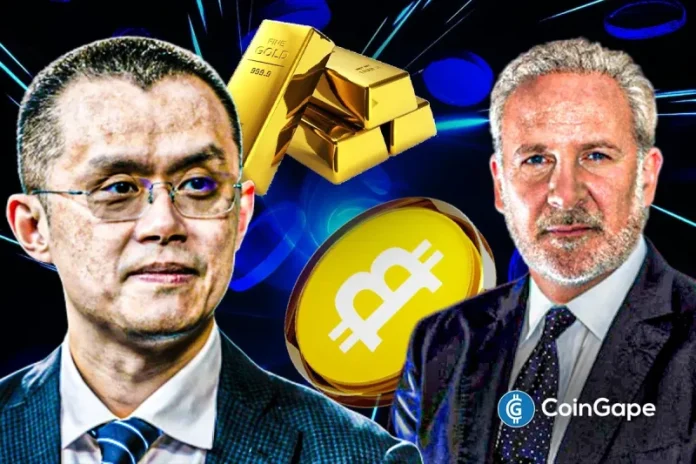 Bitcoin critic and renowned economist Peter Schiff has challenged Binance co-founder Changpeng “CZ” Zhao to a debate that will focus on the flagship crypto and gold. Schiff outlined the areas they will debate on as they look to determine which asset best satisfies the conditions of money. Schiff Challenges CZ To Bitcoin Vs. Gold Debate
The post <a href="https://coingape.com/peter-schiff-challenges-binance-founder-cz-to-bitcoin-vs-gold-debate/">Peter Schiff Challenges Binance Founder CZ to Debate as Bitcoin Vs. Gold Rivalry Heats Up</a> appeared first on <a href="https://coingape.com/">CoinGape</a>.