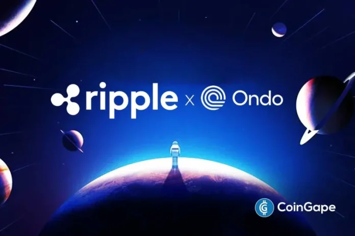 Ripple has partnered with Ondo Finance to combine traditional finance with blockchain technology. This partnership introduces tokenized U.S. Treasuries (OUSG) on the XRP Ledger (XRPL). The RLUSD stablecoin, powers this initiative, enabling 24/7 minting and redemption of OUSG tokens. The focus of this move is primarily on institutional users. Ripple’s Institutional DeFi Signals A New
The post <a href="https://coingape.com/ripple-partners-with-ondo-finance-to-tokenize-u-s-treasuries/">Ripple Partners with Ondo Finance to Tokenize U.S. Treasuries on XRPL</a> appeared first on <a href="https://coingape.com/">CoinGape</a>.