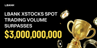 LBank xStock Spot Trading Volume Surpasses $3 Billion, Securing 30% of the CEX Market