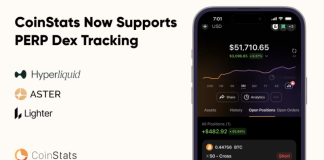 CoinStats Adds Aster, Hyperliquid, and Lighter to Its Perpetual DEX Tracking Portoflio