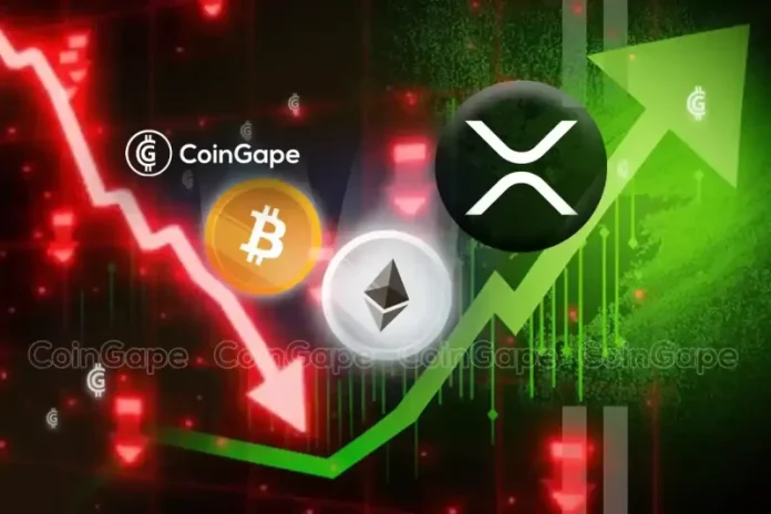 <p>Bitcoin, Ethereum, and XRP rebound as the latest job reports, including ADP nonfarm employment change and jobless claims, signaled a weakening U.S. labor market. The data now shows 3 Fed rate cuts this year. Traders now wait for Nonfarm payrolls and unemployment rate jobs data due later today. Bitcoin, Ethereum, XRP Shorts Get Liquidated The</p>
<p>The post <a href="https://coingape.com/bitcoin-ethereum-xrp-rebound-as-markets-pricing-in-3-fed-rate-cuts/">Bitcoin, Ethereum, XRP Rebound as Markets Pricing In 3 Fed Rate Cuts</a> appeared first on <a href="https://coingape.com/">CoinGape</a>.</p>
<br>