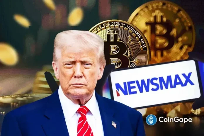 The TRUMP coin has continued to attract institutional interest as Newsmax Media revealed plans to purchase the token. They shared that Bitcoin would also be added to their treasury over the next 12 months. Newsmax Backs TRUMP Coin in Strategic Crypto Reserve In a recent release, Newsmax, a $1.4 billion company, announced that its board
The post <a href="https://coingape.com/trump-coin-treasury-adoption-grows-as-1-4b-newsmax-launches-monthly-accumulation-plan/">TRUMP Coin Treasury Adoption Grows as $1.4B Newsmax Launches Monthly Accumulation Plan</a> appeared first on <a href="https://coingape.com/">CoinGape</a>.