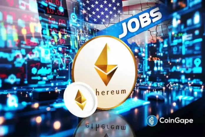 Ethereum price has dropped below $2,700 as recent US jobs data weakens hopes for an interest rate cut. The wider crypto sector has fallen 10% in the last 24 hours, and the week has fallen 15%. Ether has dropped by 10%, and it is still in a bear market. There have been over $2 billion
The post <a href="https://coingape.com/markets/ethereum-price-drops-below-2800-as-us-jobs-data-hits-rate-cut-hopes/">Ethereum price Drops Below $2,700 as US Jobs Data Hits Rate-Cut Hopes</a> appeared first on <a href="https://coingape.com/">CoinGape</a>.