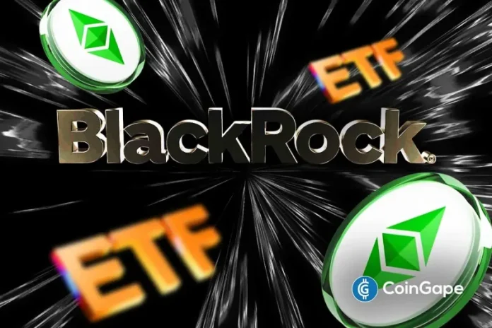 Top asset manager, BlackRock, has submitted a proposal to launch a new iShares Staked Ethereum ETF. This filing boosted the market mood with the price of ETH surging as investors reacted. If the U.S. SEC approves, the fund will be traded under the ETHB ticker. How Will BlackRock’s ETHB Stake Its Ethereum? In the filing,
The post <a href="https://coingape.com/ethereum-records-gains-after-blackrock-filed-staked-eth-etf/">Ethereum Sees Fresh Tailwind as BlackRock Files for Staked ETH ETF</a> appeared first on <a href="https://coingape.com/">CoinGape</a>.