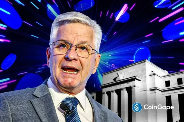 Federal Reserve Governor Chris Waller has floated the idea of a ‘Payment account’ framework that could benefit crypto firms focused on payments innovation. Waller made this revelation at the Federal Reserve payments conference, where he also signaled the U.S. central bank’s support for the crypto industry. Waller Proposes Payment Account Idea At Federal Reserve Payments
The post <a href="https://coingape.com/federal-reserve-payments-conference-waller-floats-framework-to-support-crypto/">Fed’s Payments Conference: Waller Floats ‘Payment Account’ Framework to Support Crypto Innovation</a> appeared first on <a href="https://coingape.com/">CoinGape</a>.