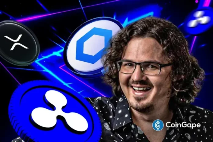Crypto newsletter founder Lark Davis has argued that the next decade could decisively favor LINK over XRP. This comes amid new developments from Chainlink and Ripple in boosting its ecosystem. Lark Davis Supports Chainlink on a Long-Term Basis Lark Davis gave his take on a discussion about these two ecosystems on a Rollup TV interview,
The post <a href="https://coingape.com/chainlink-vs-ripple-crypto-founder-lark-davis-says-link-will-crush-xrp-in-the-next-decade/">Chainlink vs Ripple: Crypto Founder Lark Davis Says LINK Will Crush XRP in the Next Decade</a> appeared first on <a href="https://coingape.com/">CoinGape</a>.