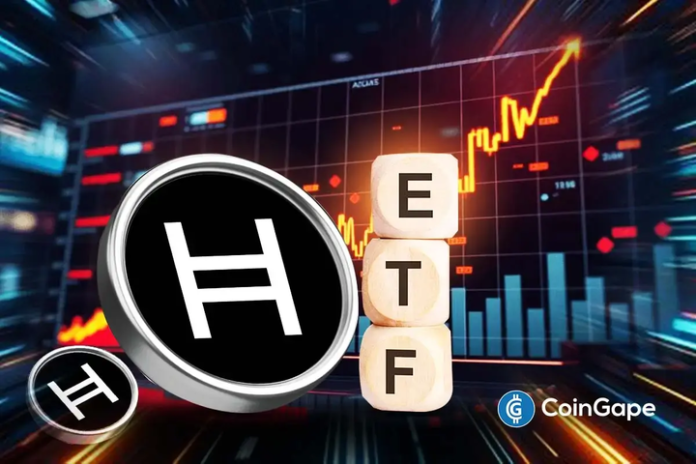 Hedera (HBAR) price has surged nearly 15%, breaking above the key $0.20 mark, a significant psychological resistance. This bullish action is a momentum following the start of trading of the Canary capital ETF. The next target may be $0.30 in case HBAR continues to maintain this level and trading volume remains steady. The outlook for
The post <a href="https://coingape.com/markets/hbar-price-poised-to-hit-0-30-as-canary-capital-etf-starts-trading/">HBAR Price Poised to Hit $0.30 as Canary Capital ETF Starts Trading.</a> appeared first on <a href="https://coingape.com/">CoinGape</a>.