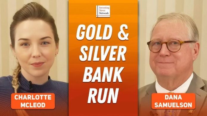 <strong>Dana Samuelson, president of American Gold Exchange, </strong><strong>discusses this year’s unusual market dynamics for gold and silver, saying there have been three big moves of physical metal. </strong>
‘To me, this is literally a run on the bank of gold globally — it’s global, it’s widespread and it’s deep, and I don’t see it changing anytime soon,’ he explained.
<strong>Securities Disclosure: I, Charlotte McLeod, hold no direct investment interest in any company mentioned in this article.</strong>
This post appeared first on investingnews.com