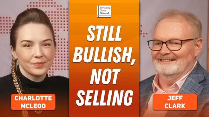 <strong>Jeff Clark, founder of Paydirt Prospector, </strong><strong>remains bullish on the outlook for gold and silver, emphasizing that cash is key when prices correct. </strong>
‘Even though I’m very long, and even though I haven’t taken profits on a lot of things, the number one antidote to a crash or a correction is your cash level,’ he said.
<strong>Securities Disclosure: I, Charlotte McLeod, hold no direct investment interest in any company mentioned in this article.</strong>
This post appeared first on investingnews.com