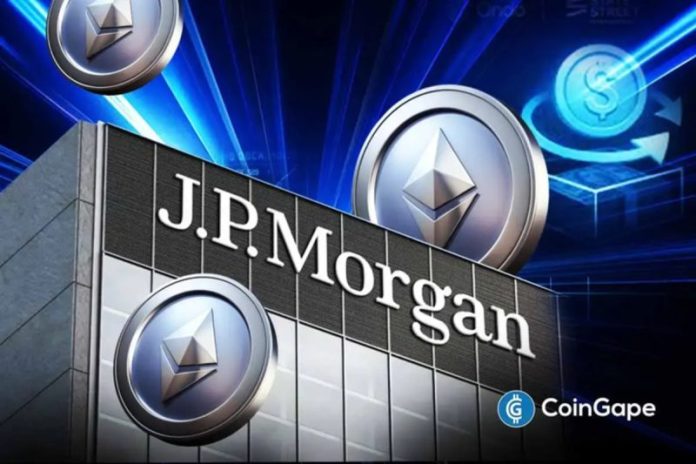 JPMorgan is expanding its blockchain strategy with a tokenized money-market fund built on on Ethereum network. The launch places a core cash-management product on-chain and reflects rising institutional demand for digital versions of traditional financial instruments. JPMorgan Seeds MONY With $100M According to WSJ report, the fund is called My OnChain Net Yield Fund, or
The post <a href="https://coingape.com/jpmorgan-expands-institutional-tokenization-on-ethereum-network/">Breaking: Institutional Tokenization on Ethereum Expands as JPMorgan Launches Onchain Fund</a> appeared first on <a href="https://coingape.com/">CoinGape</a>.
