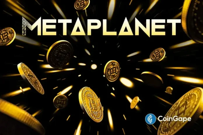 Metaplanet is seeking funds of up to $150 million dollars to purchase more Bitcoin even as the crypto market remains highly volatile. The funds will also be used for other operational needs of the company. Capital Raise Positions Metaplanet to Buy Bitcoin at Market Lows A formal notice revealed that the company has passed a
The post <a href="https://coingape.com/metaplanet-to-raise-150m-to-buy-more-bitcoin-despite-crypto-crash/">Breaking: Metaplanet To Raise $150M to Buy More Bitcoin Despite Crypto Crash</a> appeared first on <a href="https://coingape.com/">CoinGape</a>.