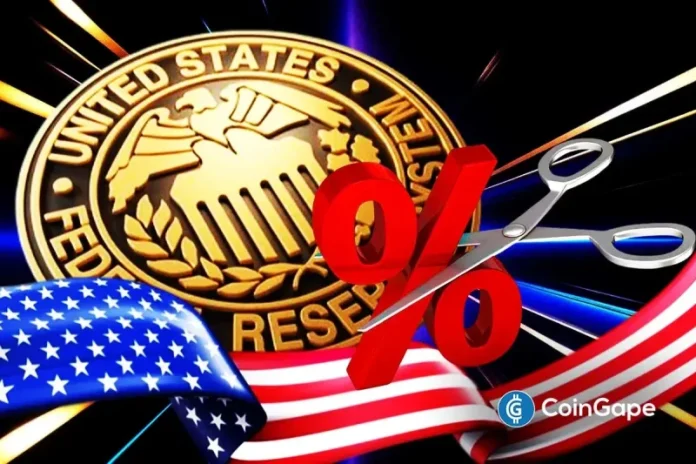 U.S. private payrolls unexpectedly fell in September, raising market bets that the Federal Reserve will cut rates in October. This has coincided with a rise in Bitcoin price. Economists had expected an increase of 50,000 following a revised gain of 54,000 in August. Market Participants Expect Fed Rate Cuts After Weak Payroll Data The ADP
The post <a href="https://coingape.com/october-fed-rate-cut-odds-rise-bitcoin-surges/">October Fed Rate Cut Odds Rise After Weak U.S. Labor Data, Bitcoin Surges</a> appeared first on <a href="https://coingape.com/">CoinGape</a>.