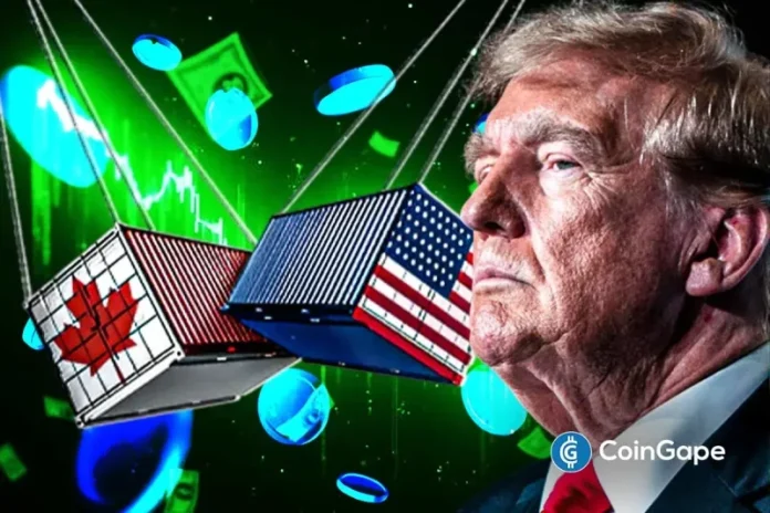 Canada is on the path of removing retaliatory tariffs on United States goods to diffuse the tense trade situation between the two nations. The crypto market has shot up as Bitcoin and Ethereum recorded sharp gains. Move Shows Softening Approach As Crypto Market Responds A Bloomberg report revealed that the decision is anticipated to be
The post <a href="https://coingape.com/canada-retaliatory-tariffs-on-u-s-goods-boosting-crypto-market/">Trump Tariffs: Canada to Lift Retaliatory Tariffs on U.S. Goods, Boosting Crypto Market Rally</a> appeared first on <a href="https://coingape.com/">CoinGape</a>.
